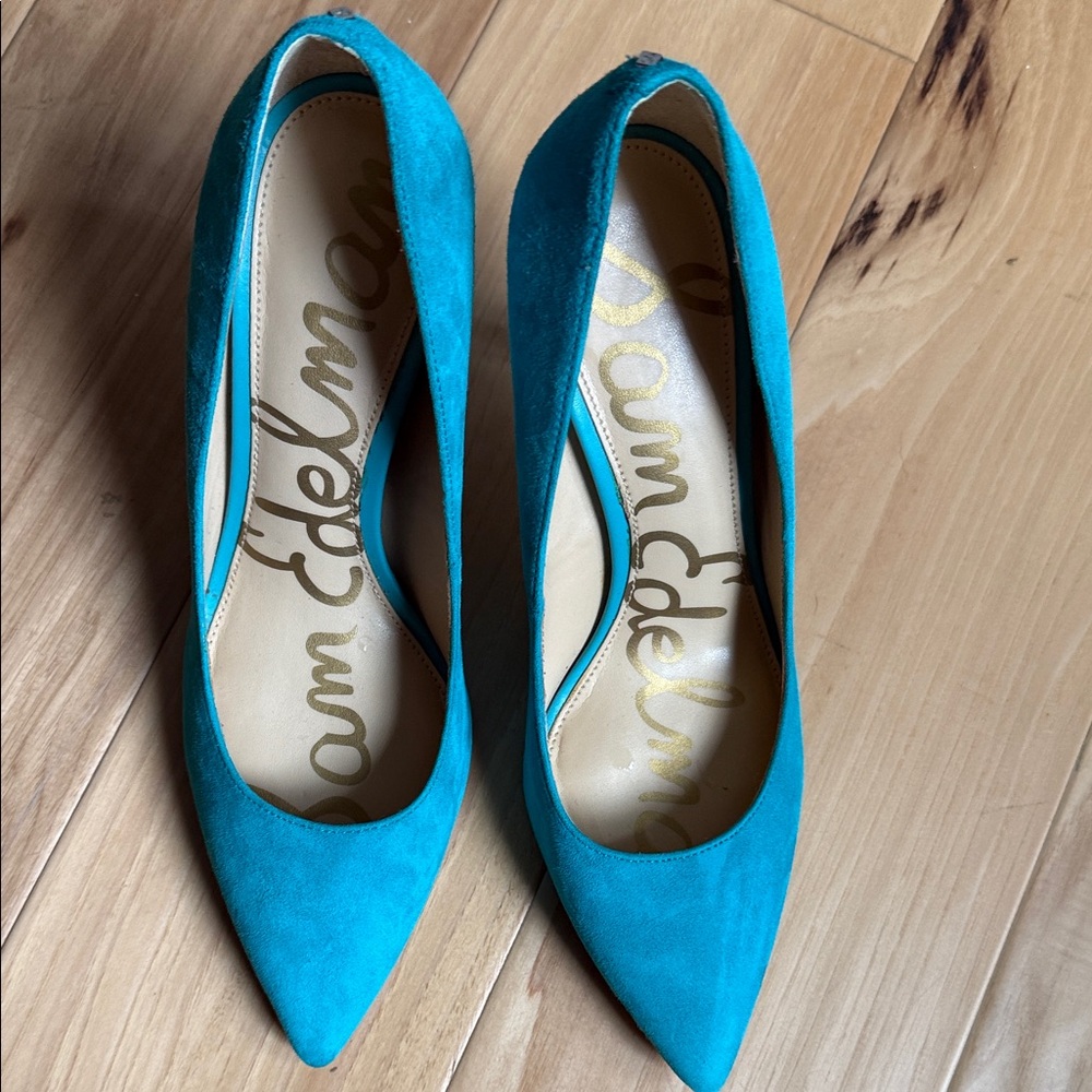 Sam Edelman Women's turquoise Pumps, Size 6 - Picture 3 of 13